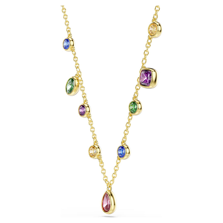 Swarovski Imber Mixed Cuts Necklace - Multicoloured with 18K Gold Finish