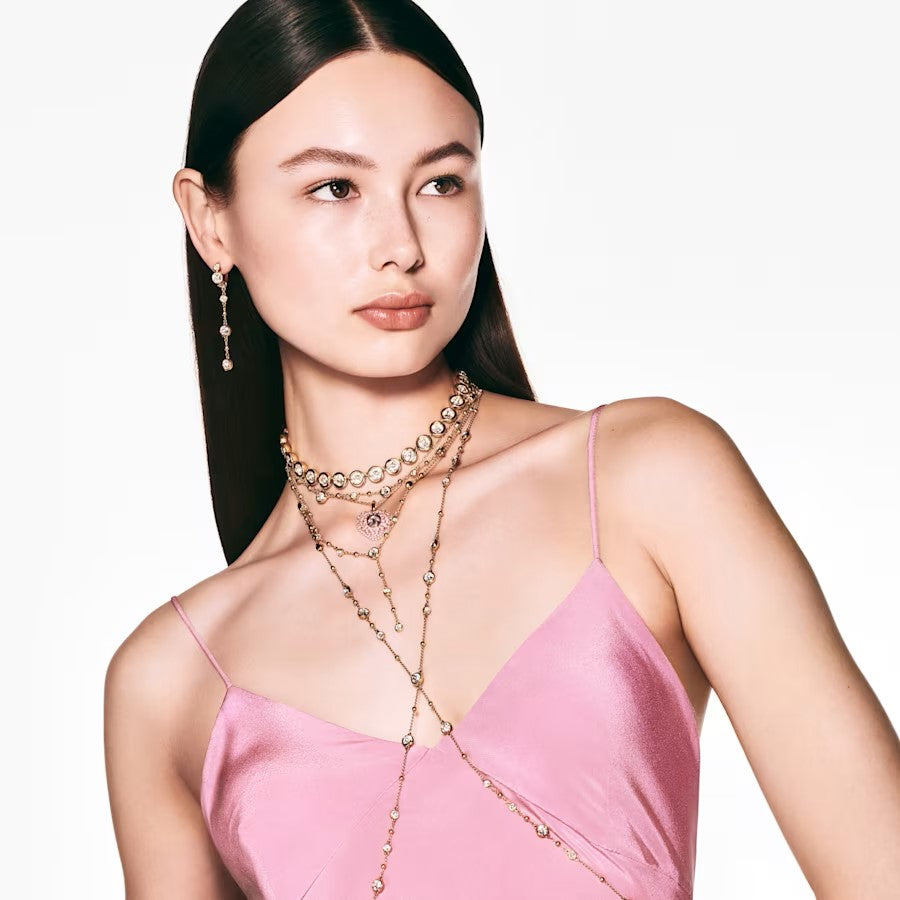 Swarovski Imber Necklace Scattered Round Cut - White with Gold Tone Plating 5680090