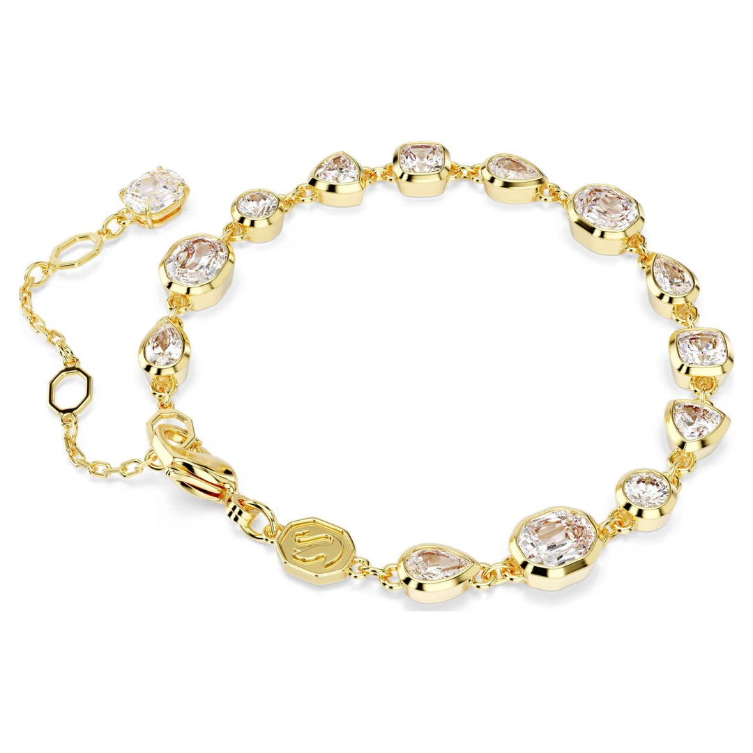 Swarovski Imber Tennis Bracelet Mixed Cuts - White with Gold Tone Plating 5705471