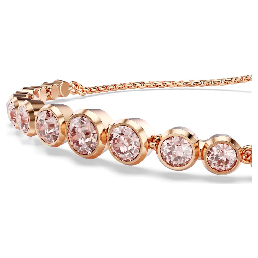Swarovski Imber Tennis Bracelet Mixed Round Cuts - Pink Rose Gold-Tone Plating - 5718204