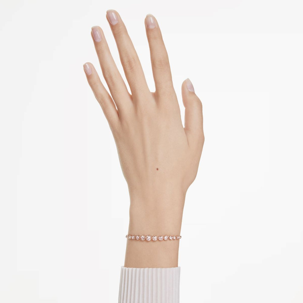 Swarovski Imber Tennis Bracelet Mixed Round Cuts - Pink Rose Gold-Tone Plating - 5718204