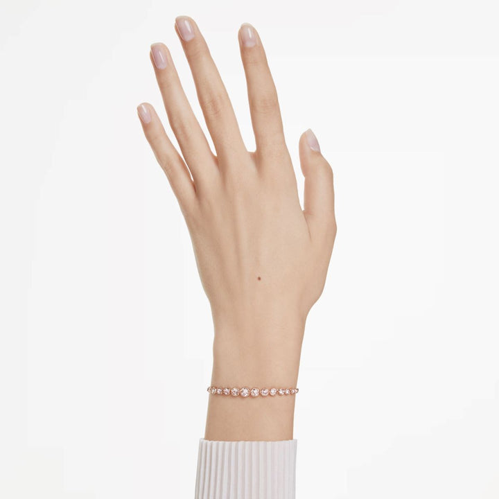 Swarovski Imber Tennis Bracelet Mixed Round Cuts - Pink Rose Gold-Tone Plating - 5718204