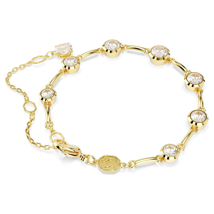 Swarovski Imber Tennis Bracelet Mixed Round Cuts - White with Gold Tone Plating - 5705465