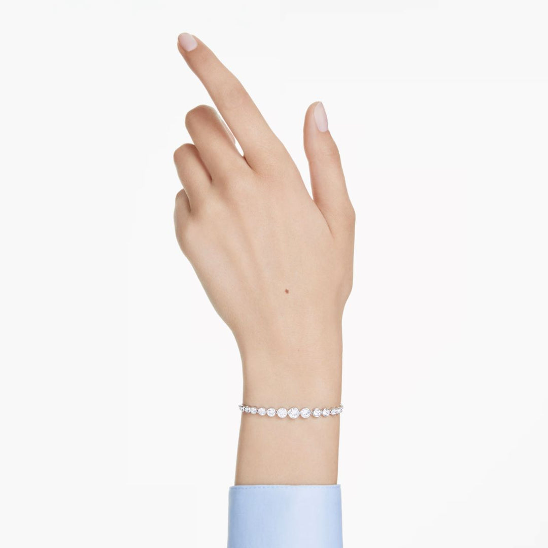 Swarovski Imber Tennis Bracelet Mixed Round Cuts - White Rhodium Plated - 5705451