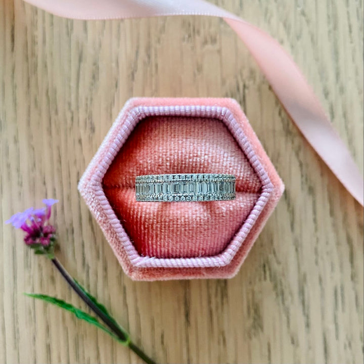  Round and Baguette Cut Diamonds - Yellow Gold