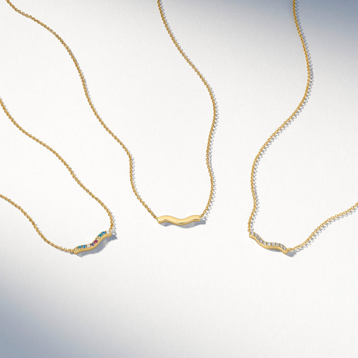 Sif Jakobs Ellera Waves Pianura Gold Necklace - SJ-N3859-YG