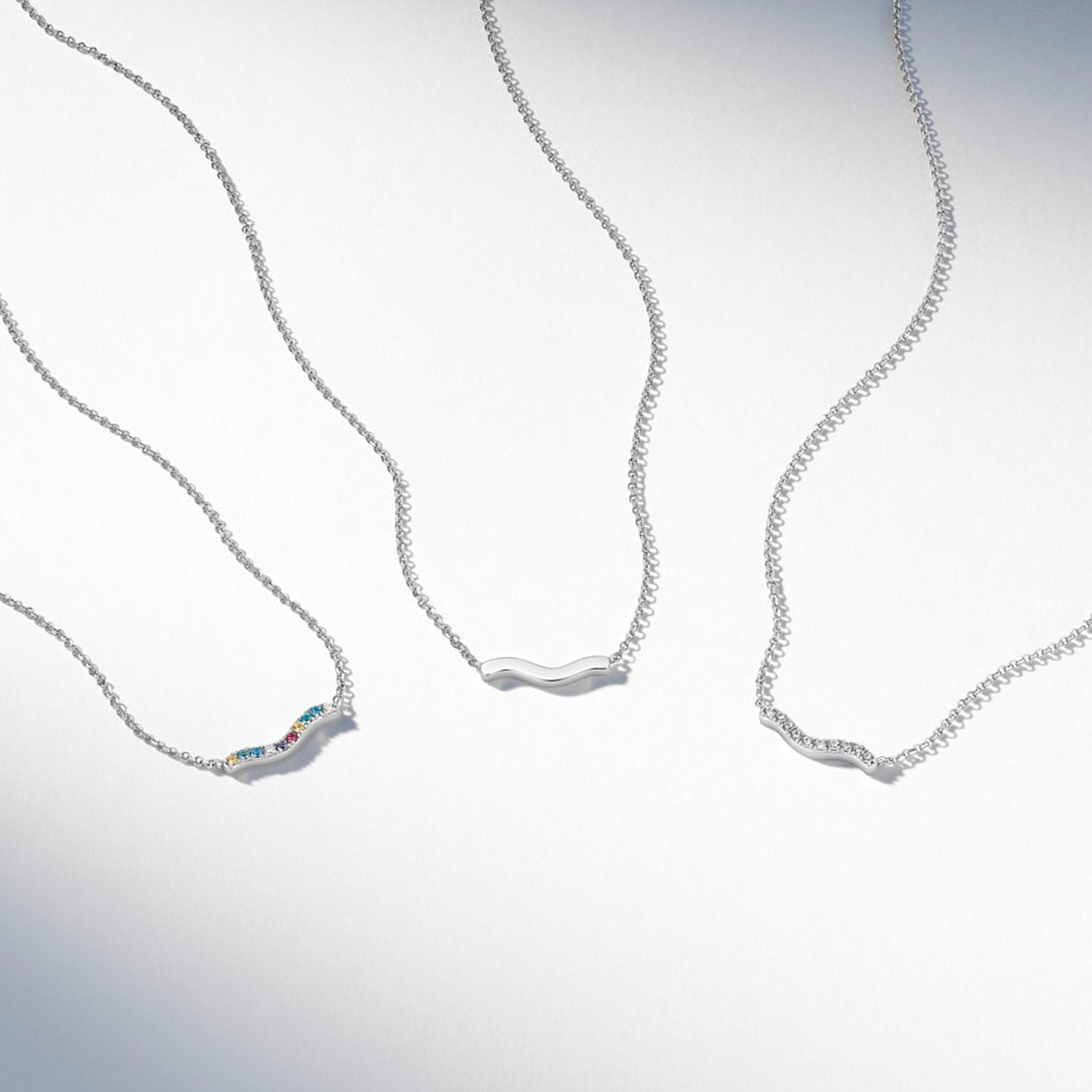 Sif Jakobs Ellera Waves Pianura Necklace - Silver - SJ-N3859