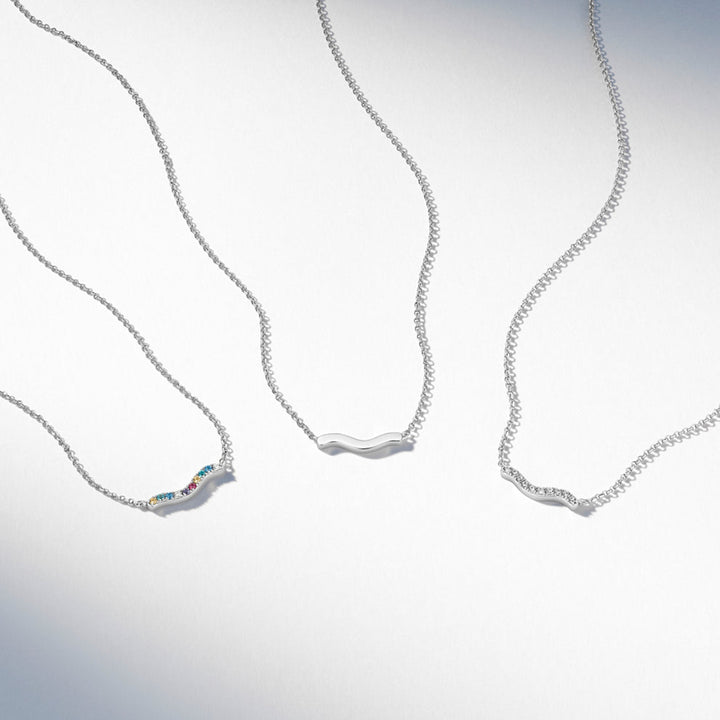 Sif Jakobs Ellera Waves Pianura Necklace - Silver - SJ-N3859