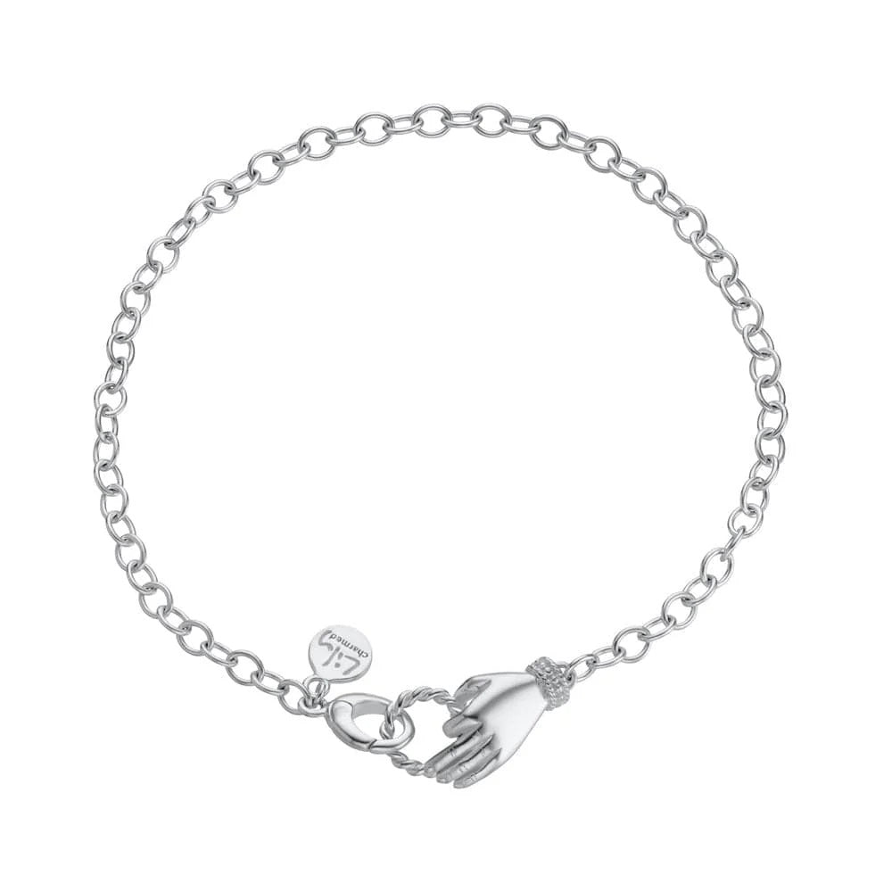 Lily Charmed In Safe Hands Charm Collector Bracelet Silver