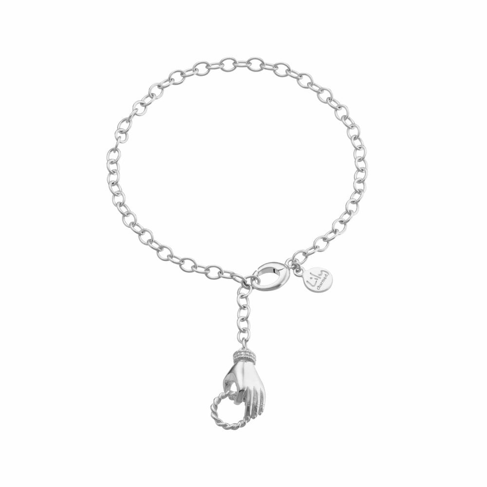 Lily Charmed In Safe Hands Charm Collector Bracelet Silver - item number CBRSSFHD