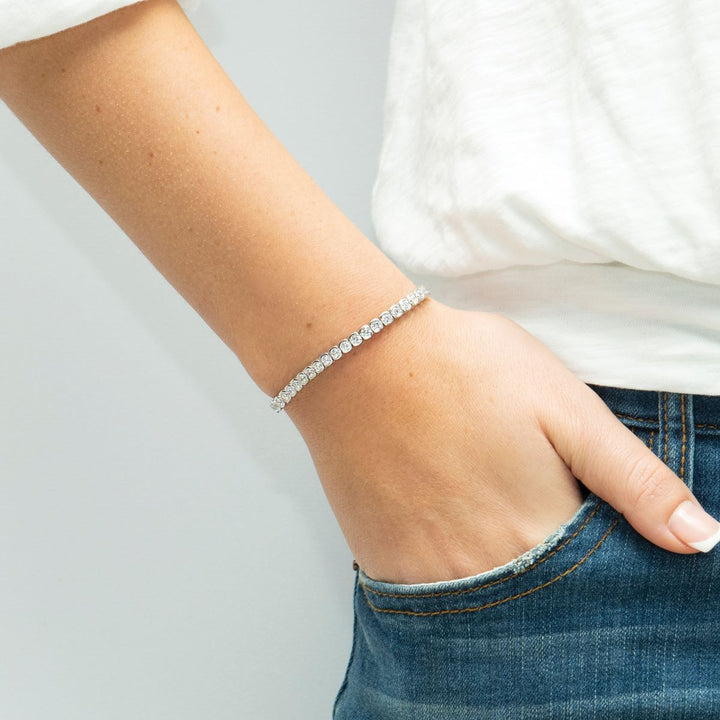 Sarah Alexander Instinct Zirconia Crystal Tennis Toggle Bracelet - sa-instinctb