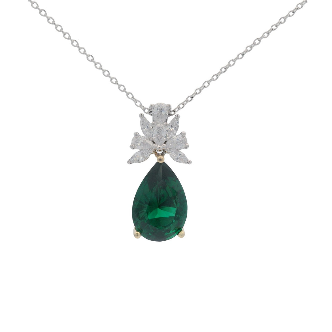 Georgini Chic Noel Two Tone Emerald Green Pendant. Item code: IP1194W