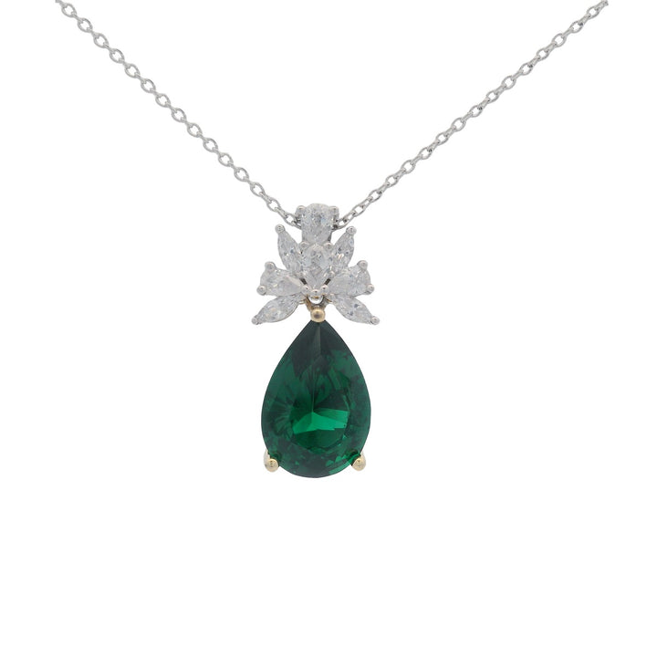 Georgini Chic Noel Two Tone Emerald Green Pendant. Item code: IP1194W