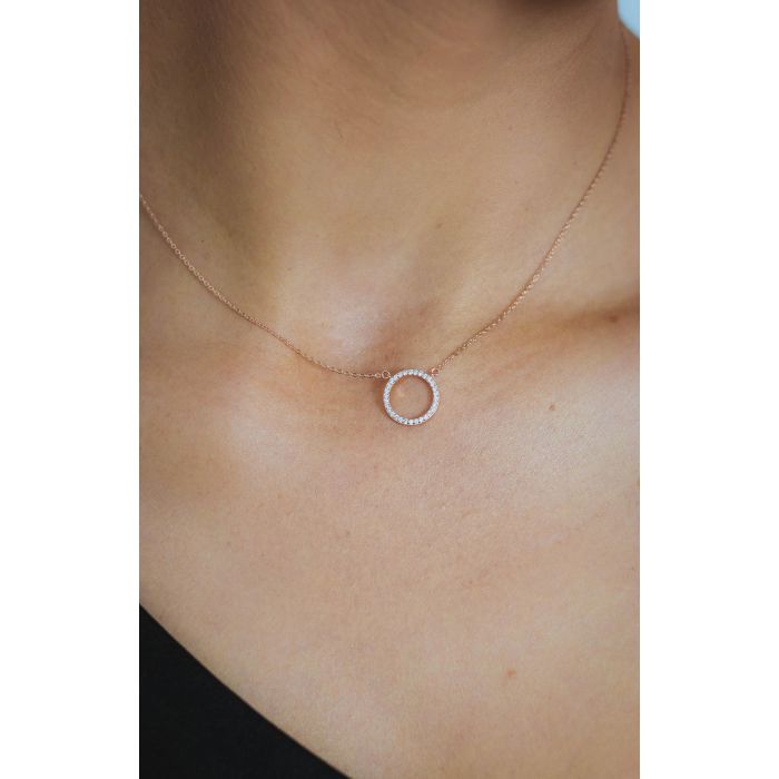 Georgini Ara Open Circle Pendant - Rose Gold