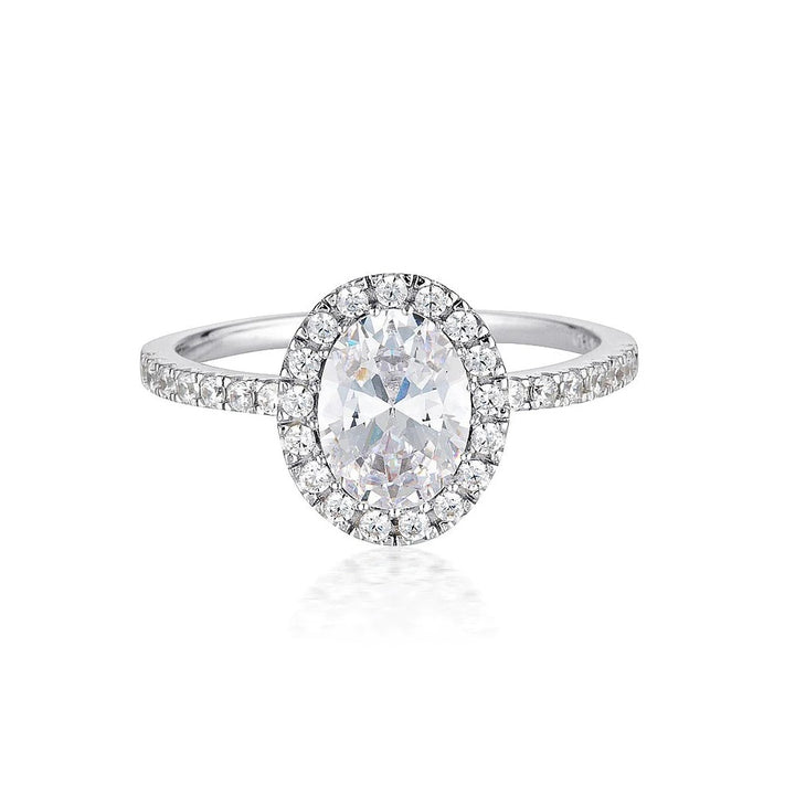 Georgini Oval Halo Ring - Silver