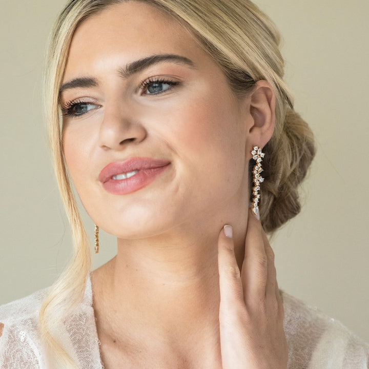 Ivory & Co Islington Gold Crystal Cluster Earrings - IslingtonGoldEarrings