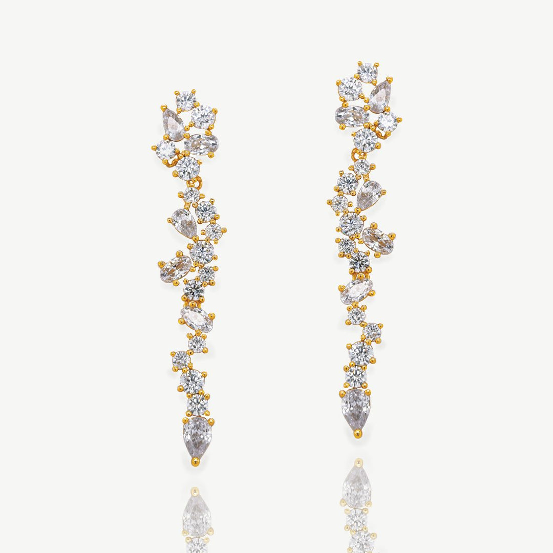 Ivory & Co Islington Gold Crystal Cluster Earrings - IslingtonGoldEarrings