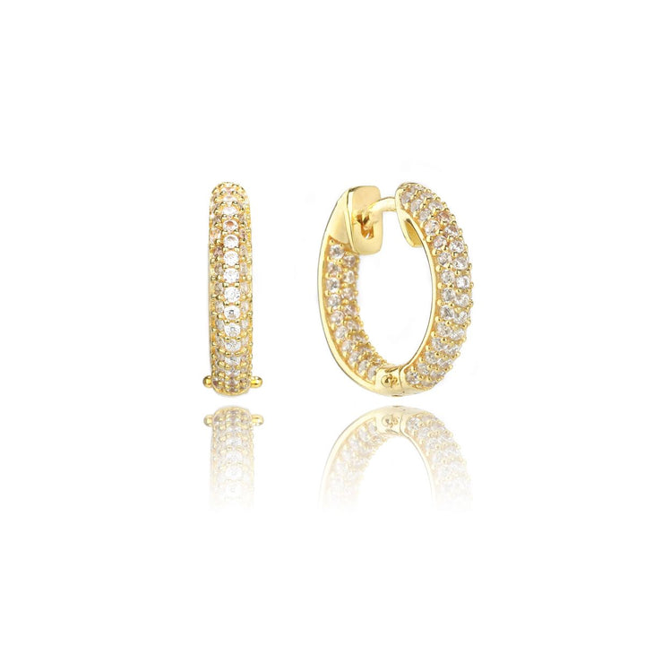 Georgini Goddess Pave Hoop Earrings - Gold - IE1129G