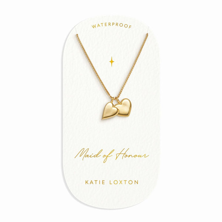 Katie Loxton 'Maid Of Honour' Waterproof Gold Bridal Charm Necklace KLJ6208