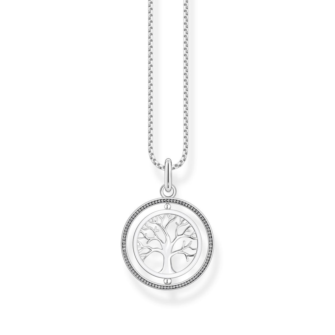 Thomas Sabo Tree of Love Silver and Zirconia Spinner Necklace KE2148-643-14