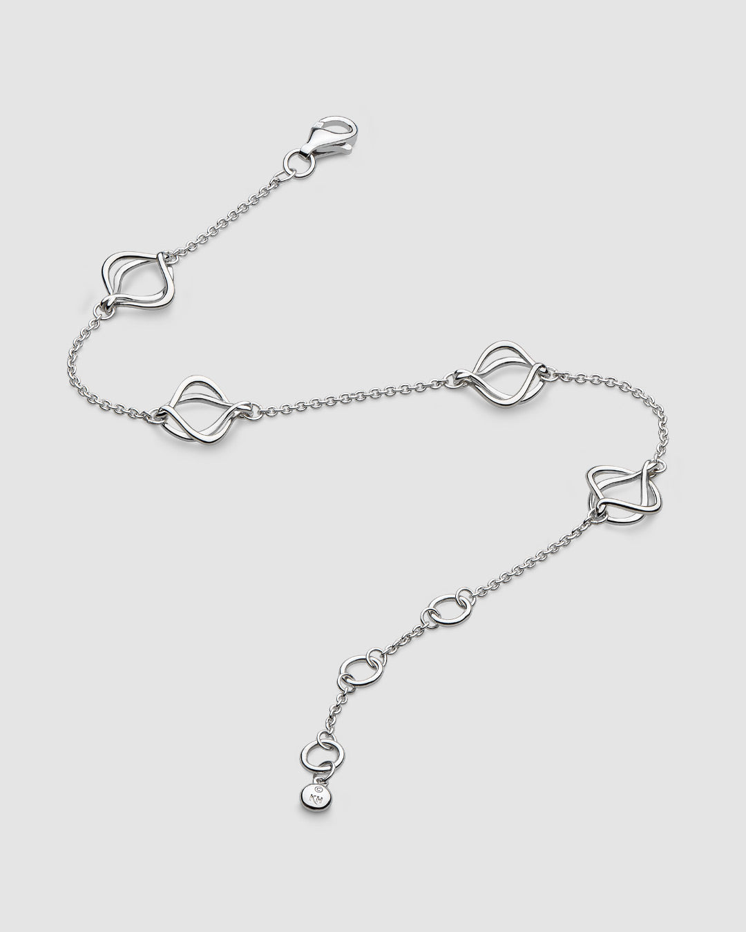 Niche Jewellery Kit Heath Alicia Fine Silver Station Bracelet detail