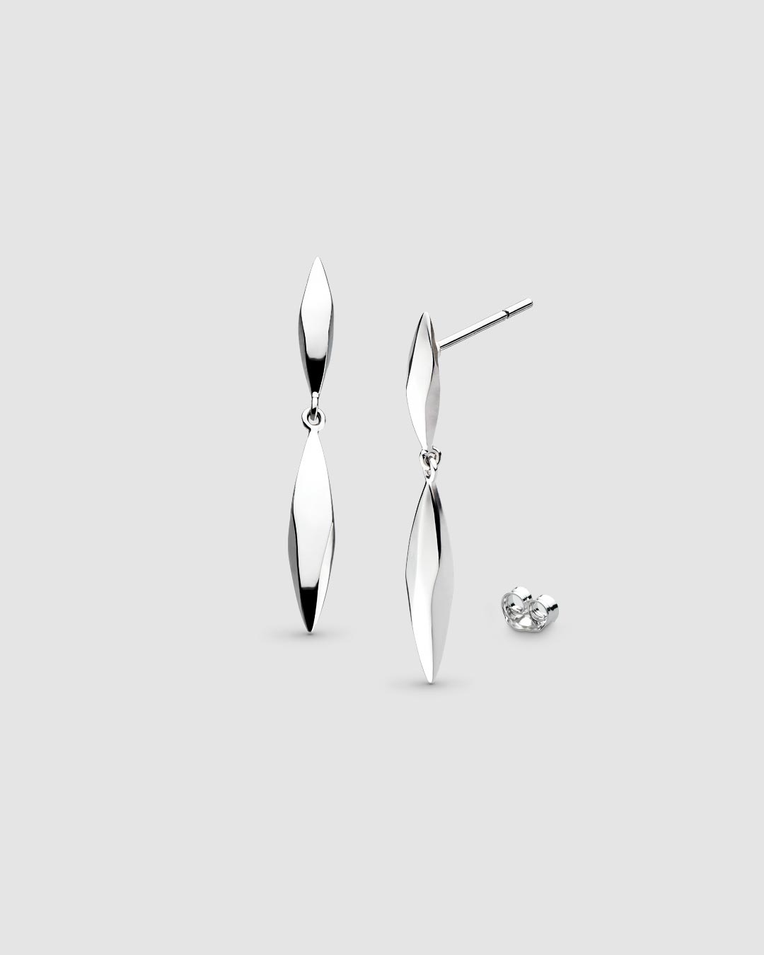 Niche Jewellery Kit Heath Glint Silver Drop Earrings detail