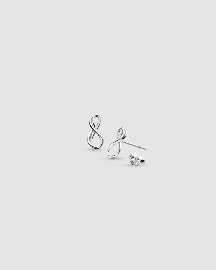 Niche Jewellery Kit Heath Infinity Mini Silver Stud Earrings detail