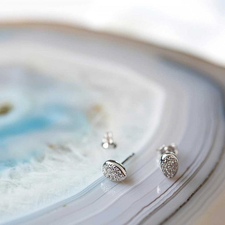 Kit  Heath Coast Pebble Glisten CZ Stud Earrings 30188CZ