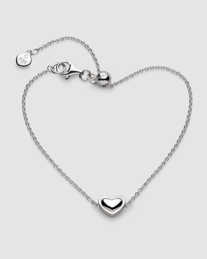 Niche Jewellery Kit Heath Love Silver Heart Slider Bracelet detail