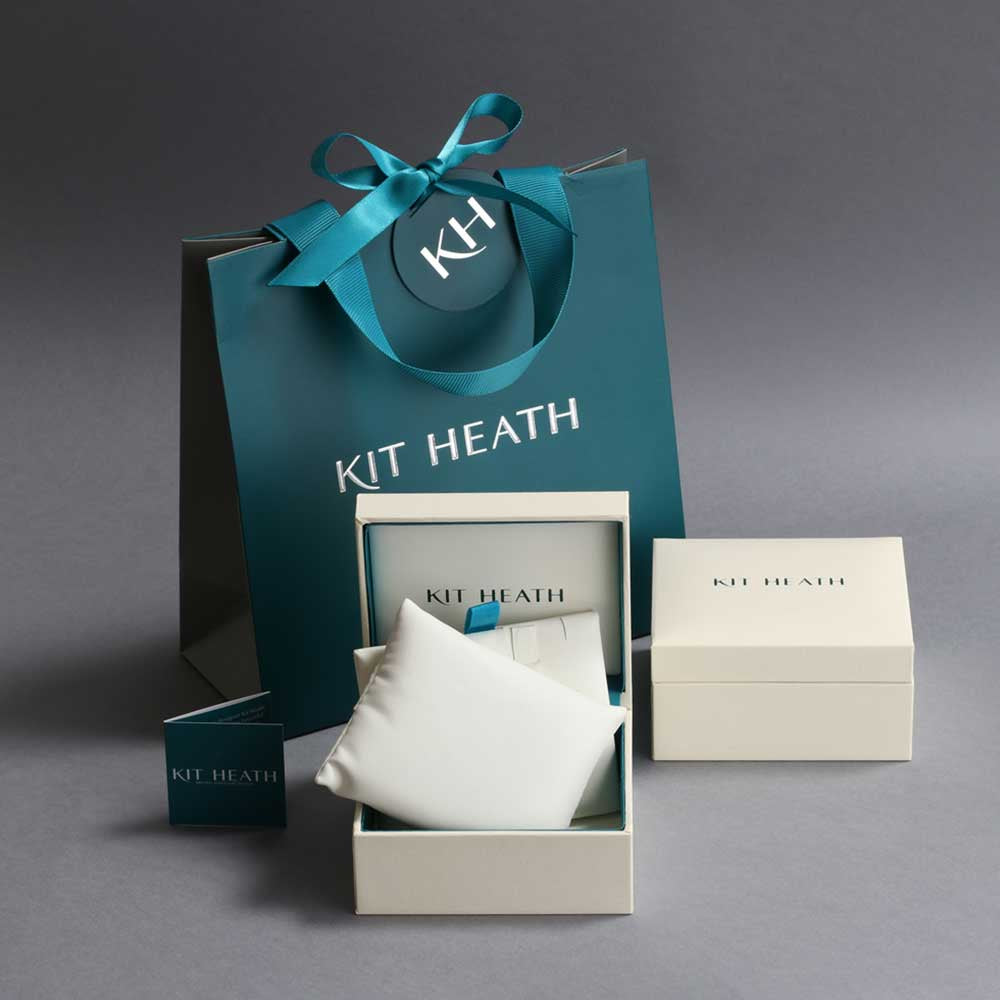 Kit Heath Desire Kiss Heart Semi Hoop Stud Earrings
