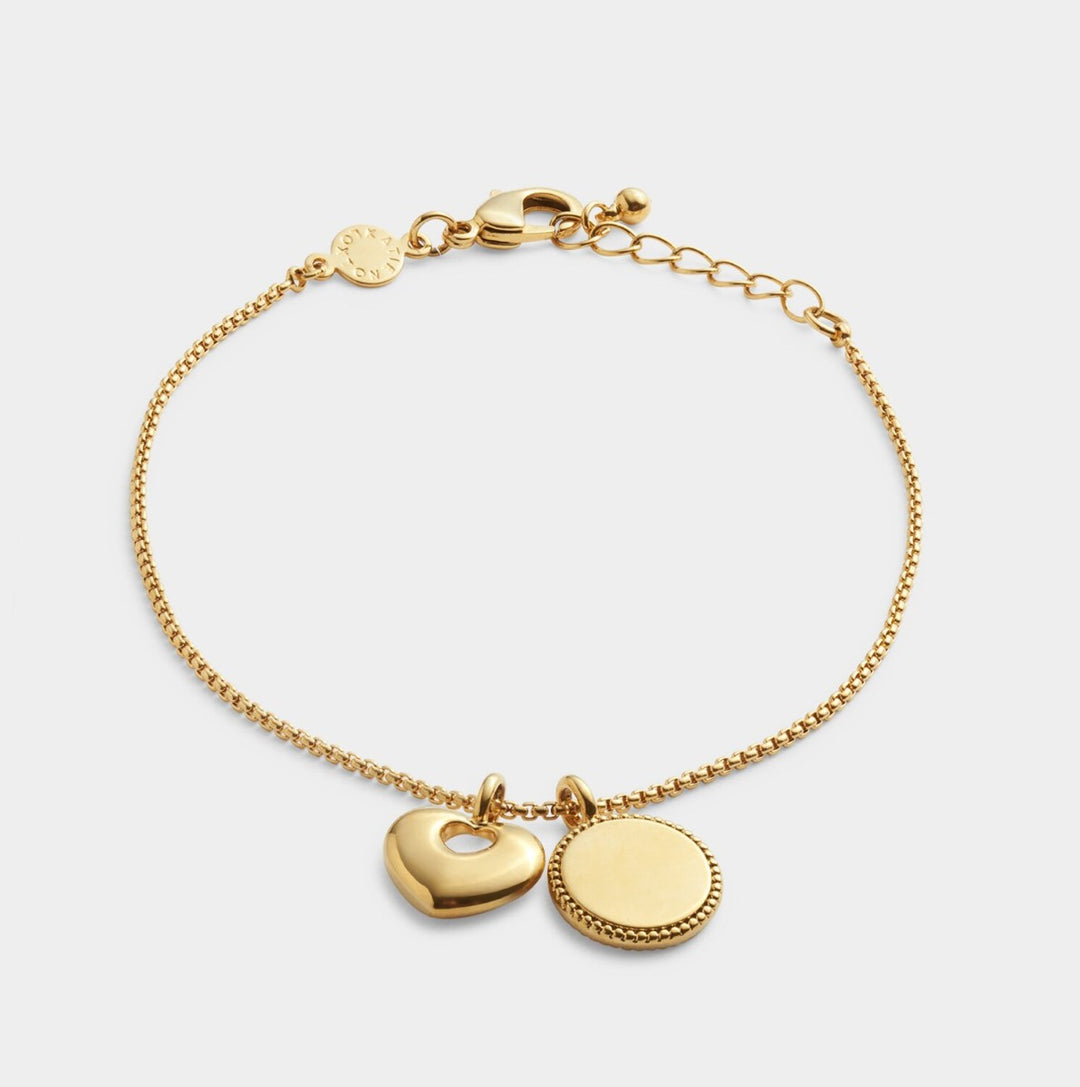 Katie Loxton 'Family Forever' Waterproof Gold Charm Bracelet KLJ6102