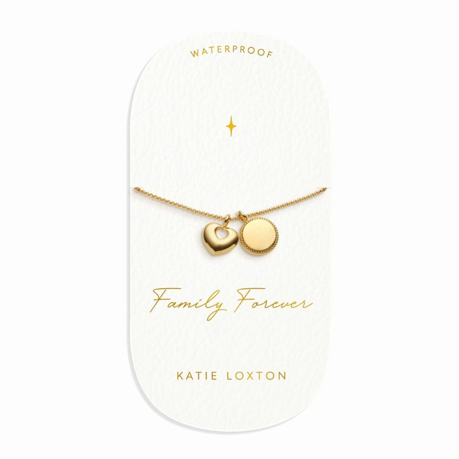 Katie Loxton 'Family Forever' Waterproof Gold Charm Bracelet KLJ6102
