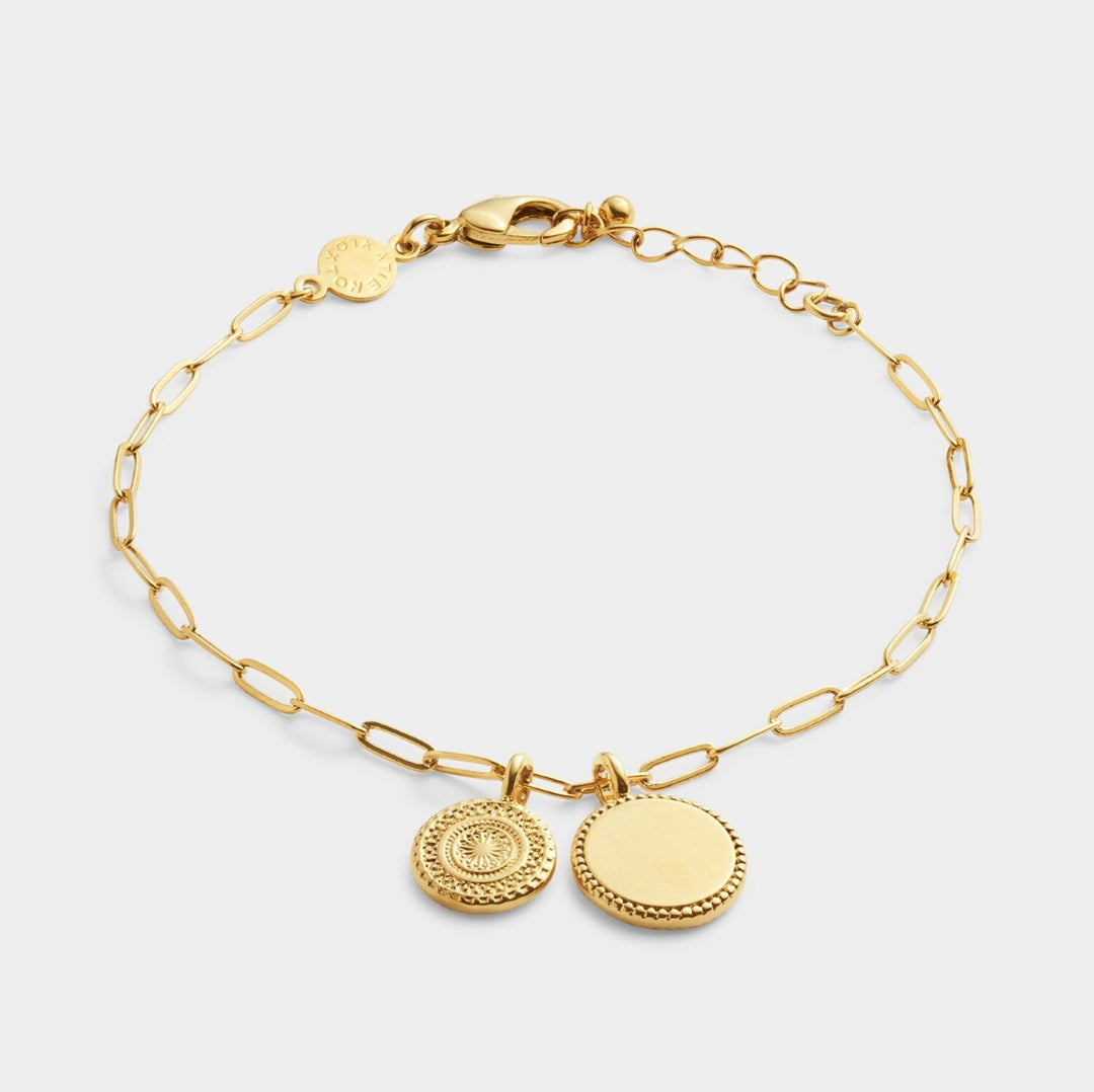 Katie Loxton 'Sister' Waterproof Gold Charm Bracelet KLJ6104