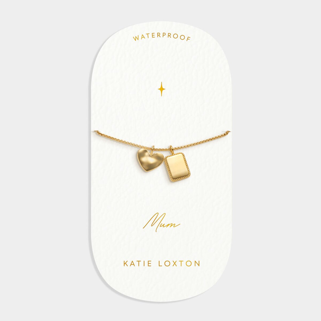 Katie Loxton 'Mum' Waterproof Gold Charm Bracelet | Item number KLJ6105