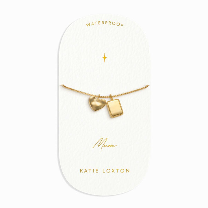 Katie Loxton 'Mum' Waterproof Gold Charm Bracelet | Item number KLJ6105