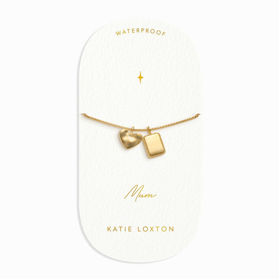 Katie Loxton 'Mum' Waterproof Gold Charm Bracelet | Item number KLJ6105