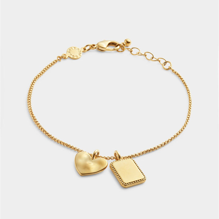Katie Loxton 'Mum' Waterproof Gold Charm Bracelet | Item number KLJ6105