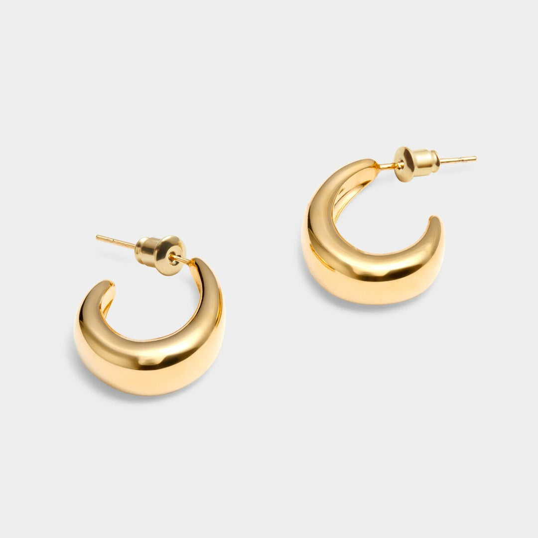 Katie Loxton 'With Love' Waterproof Gold Dome Hoop Earrings KLJ6120