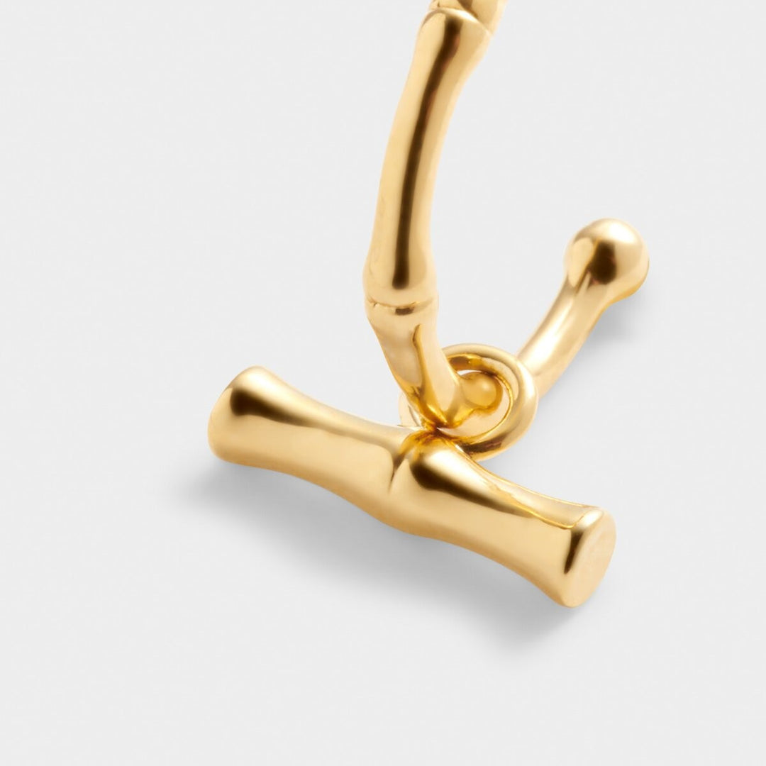 Katie Loxton Bamboo Waterproof Gold Hoop Earrings KLJ6131