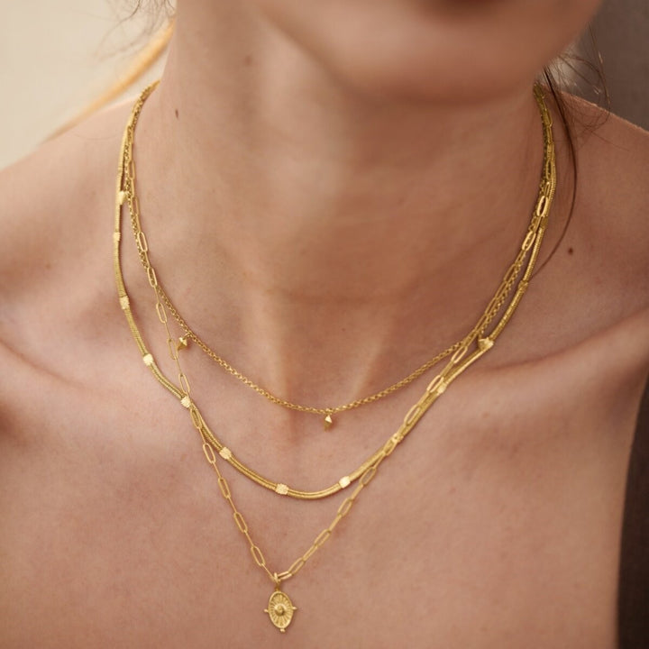 Katie Loxton Talis Waterproof Gold Charm Necklace KLJ6164