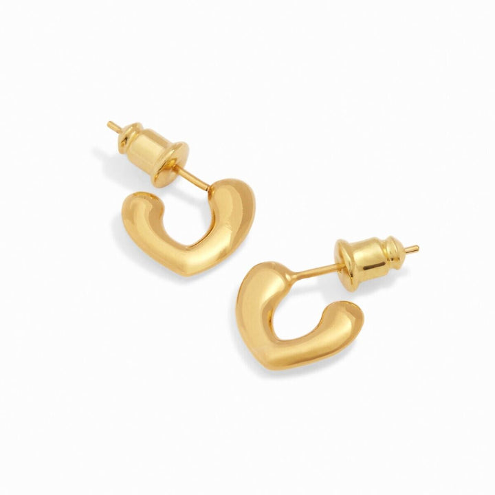 Katie Loxton Alora Heart Waterproof Gold Huggie Earrings KLJ6243