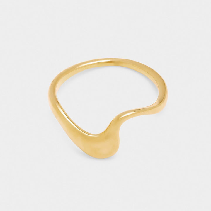 Katie Loxton Marina Wave Ring in Gold