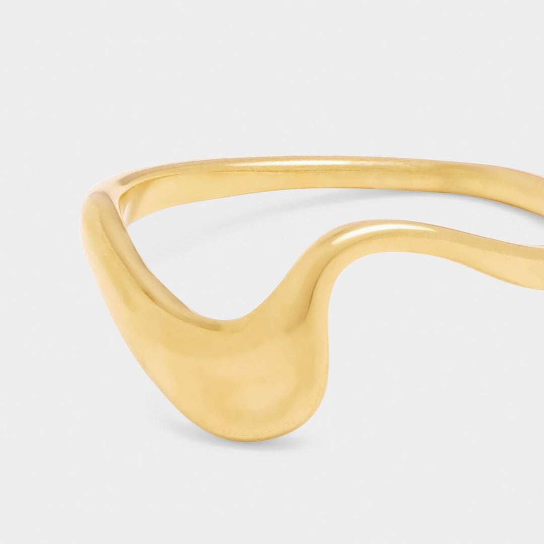 Katie Loxton Marina Wave Ring in Gold
