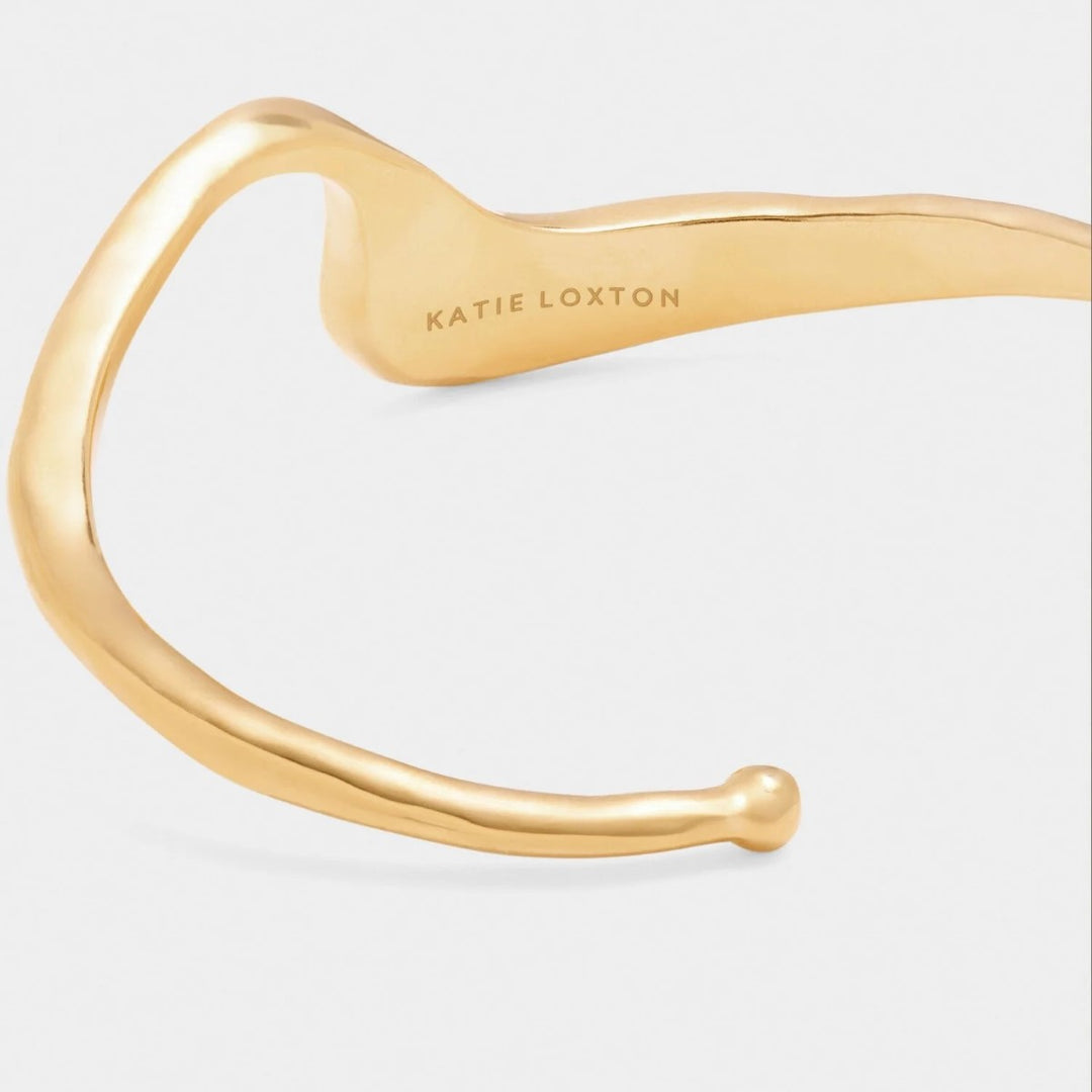 Katie Loxton Marina Waterproof Gold Wave Bangle KLJ6333