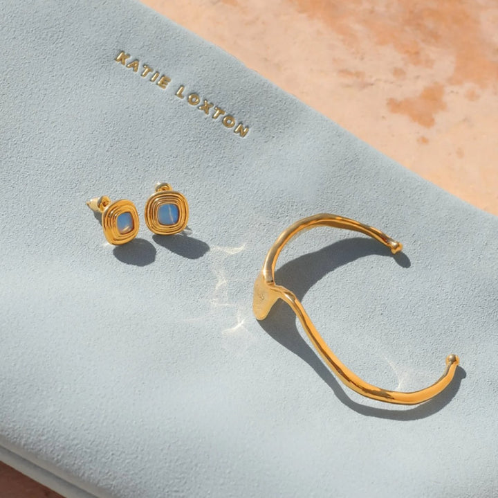 Katie Loxton Marina Waterproof Gold Wave Bangle KLJ6333