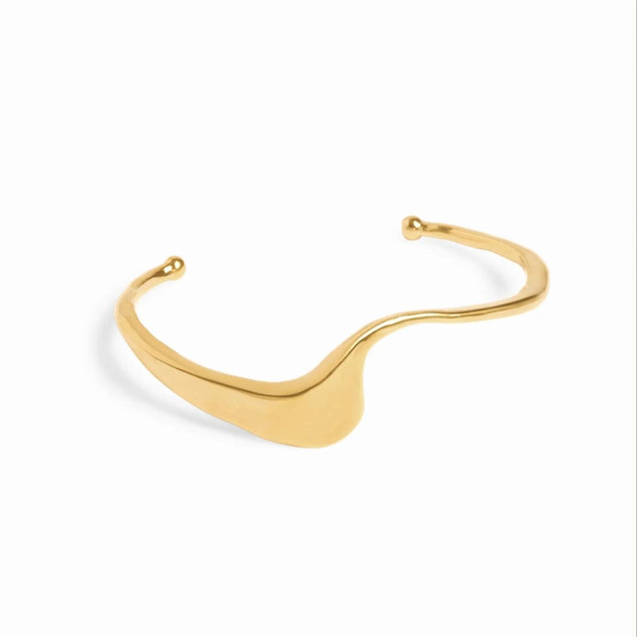 Katie Loxton Marina Waterproof Gold Wave Bangle KLJ6333