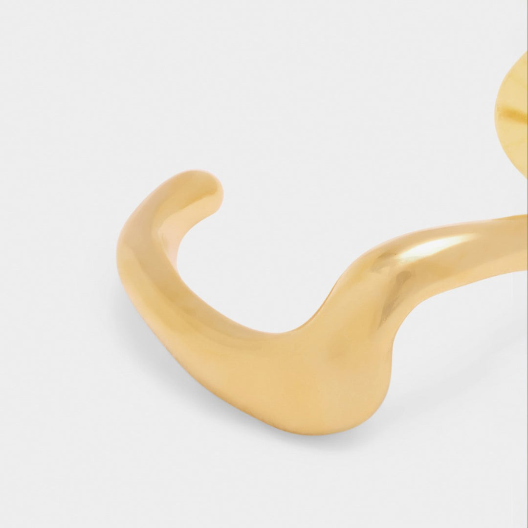 Katie Loxton Marina Waterproof Gold Wave Hoop Earrings KLJ6334