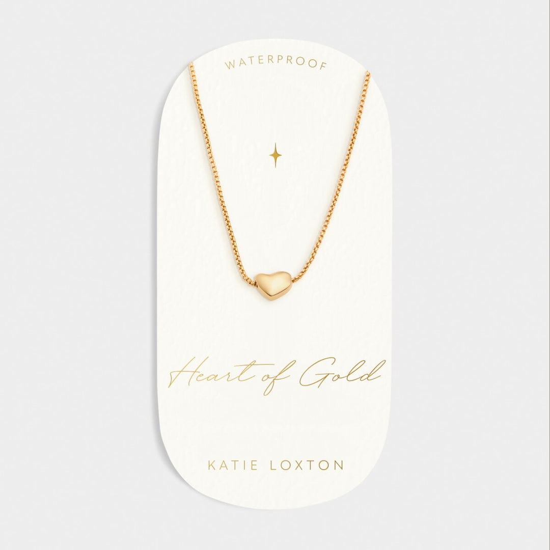 Katie Loxton Heart Of Gold Waterproof Charm Necklace | Item code KLJ6369
