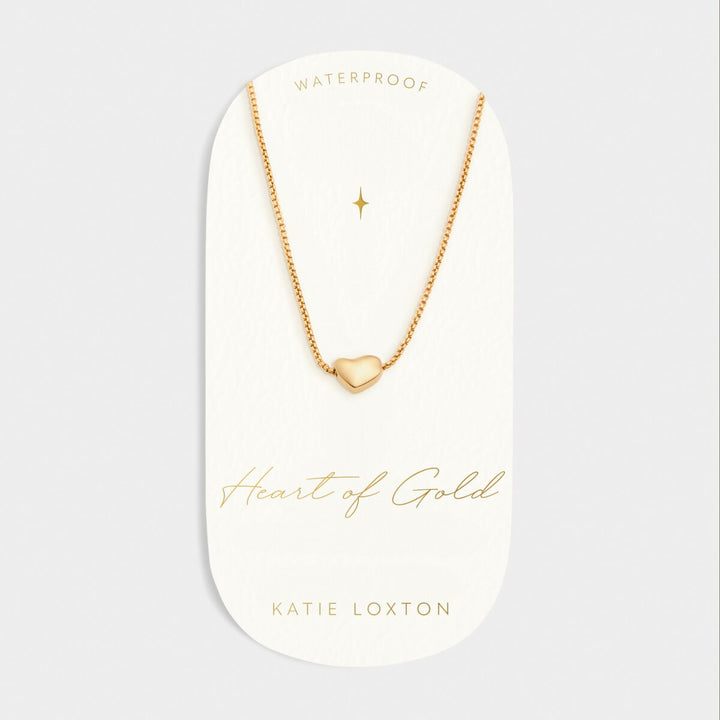 Katie Loxton Heart Of Gold Waterproof Charm Necklace | Item code KLJ6369