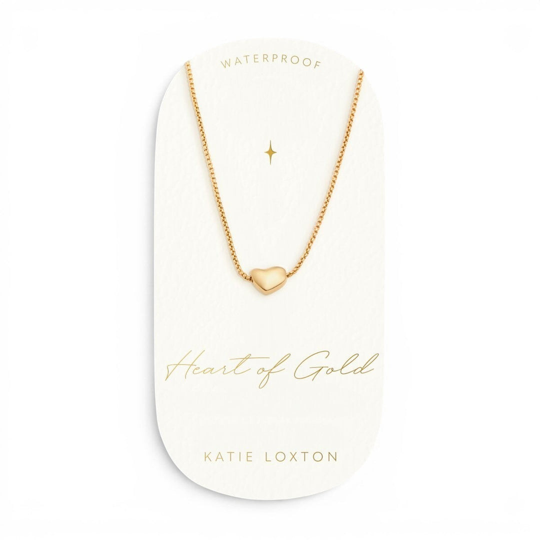 Katie Loxton Heart Of Gold Waterproof Charm Necklace | Item code KLJ6369